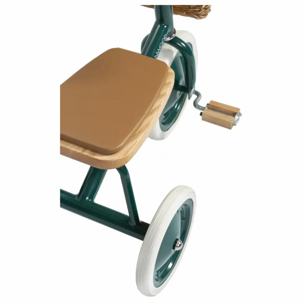 Tricycle en métal et bois | Vert