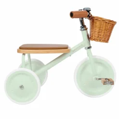 Tricycle en métal et bois | Vert Menthe