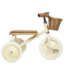 Tricycle en métal et bois | Crème