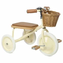 Tricycle en métal et bois | Crème