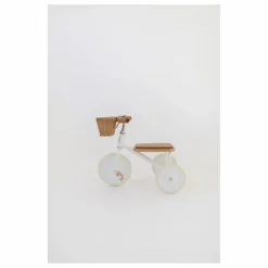 Tricycle en métal et bois | Blanc