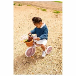 Tricycle en métal et bois | Vieux Rose