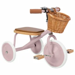 Tricycle en métal et bois | Vieux Rose