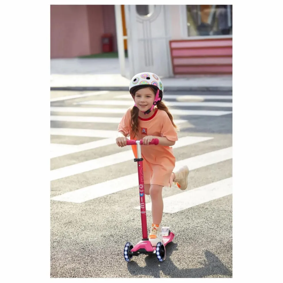 Trottinette Maxi Micro Deluxe LED | Rose fuschia