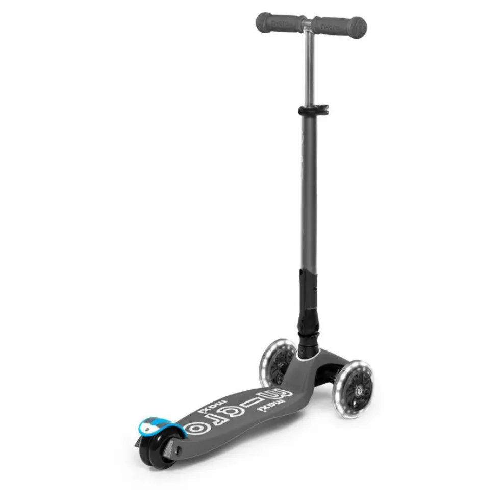 Trottinette Maxi Micro Deluxe Pliable LED | Gris
