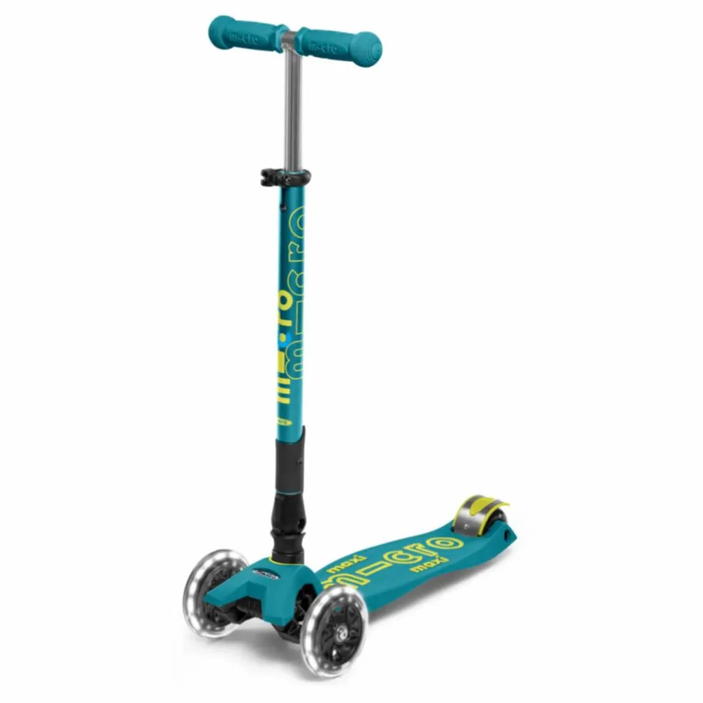 Trottinette Maxi Micro Deluxe Pliable LED | Vert