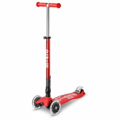 Trottinette Maxi Micro Deluxe Pliable LED | Rouge