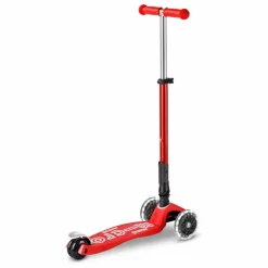 Trottinette Maxi Micro Deluxe Pliable LED | Rouge