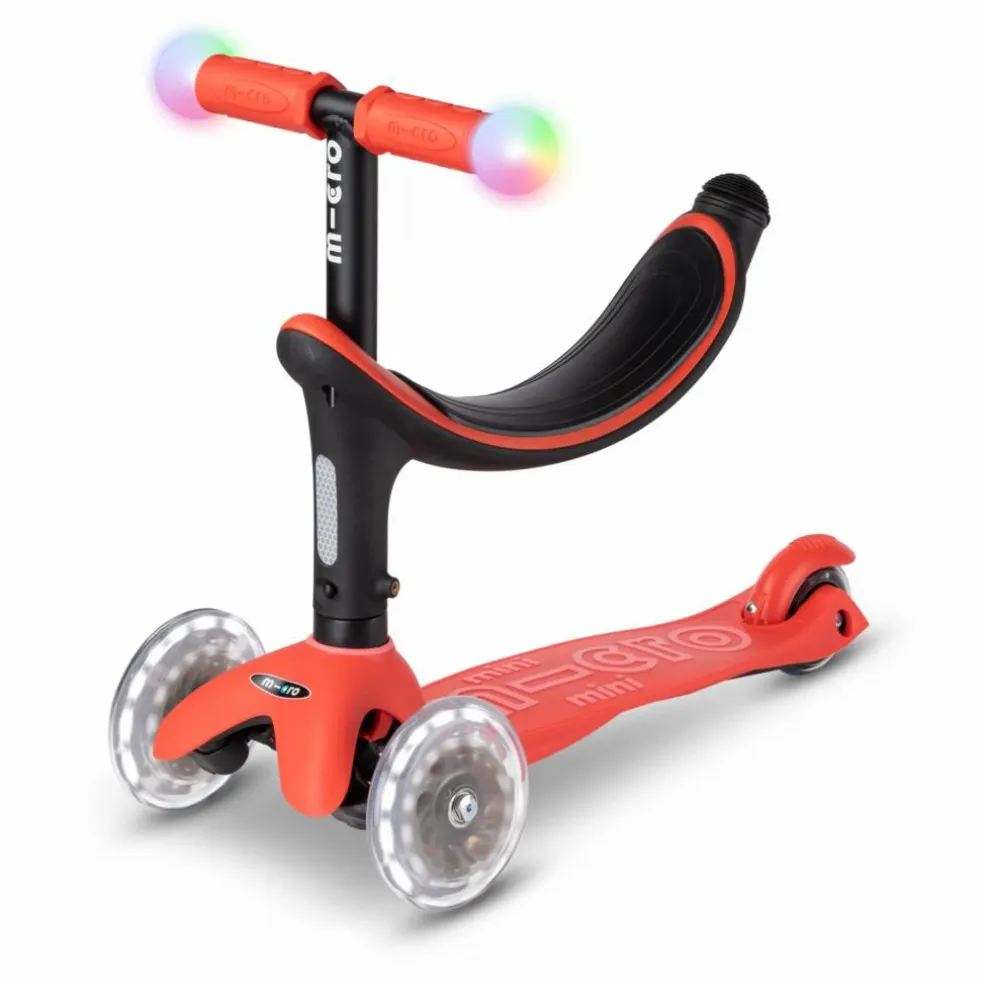 Trottinette Mini 3en1 Revolution Deluxe Magic LED | Rouge