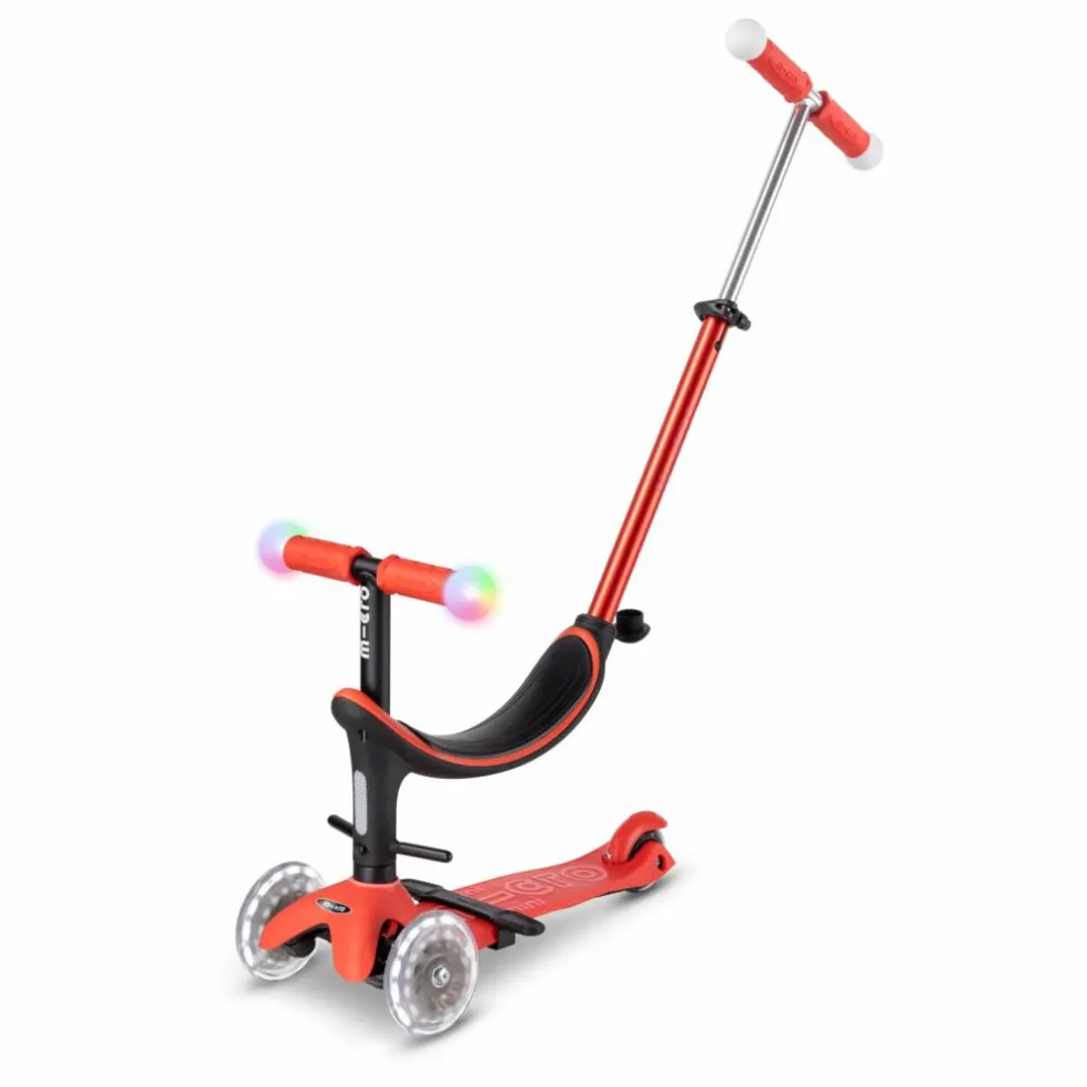 Trottinette Mini 3en1 Revolution Deluxe Magic LED | Rouge