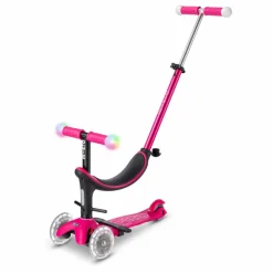 Trottinette Mini 3en1 Revolution Deluxe Magic LED | Rouge framboise