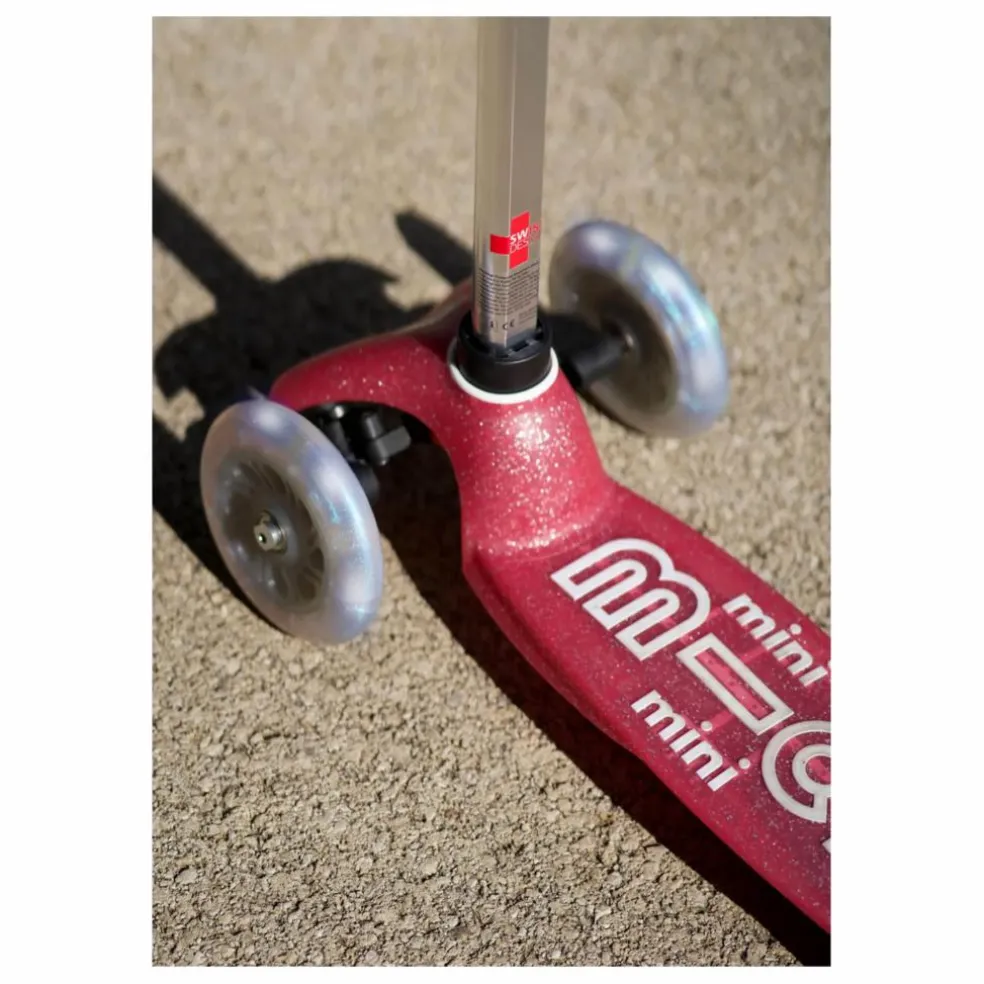 Trottinette Mini Micro Deluxe Glitter LED | Rose