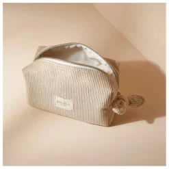 Trousse à maquillage en velours | Beige