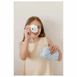 Trousse de maquillage Cottage en coton bio | Bleu
