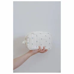 Trousse de maquillage Periwinkle en coton bio | Bleu