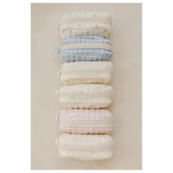 Trousse de maquillage Periwinkle en coton bio | Bleu