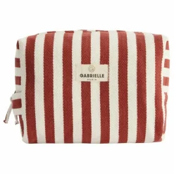 Trousse de toilette à rayures | Rouge