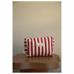 Trousse de toilette à rayures | Rouge