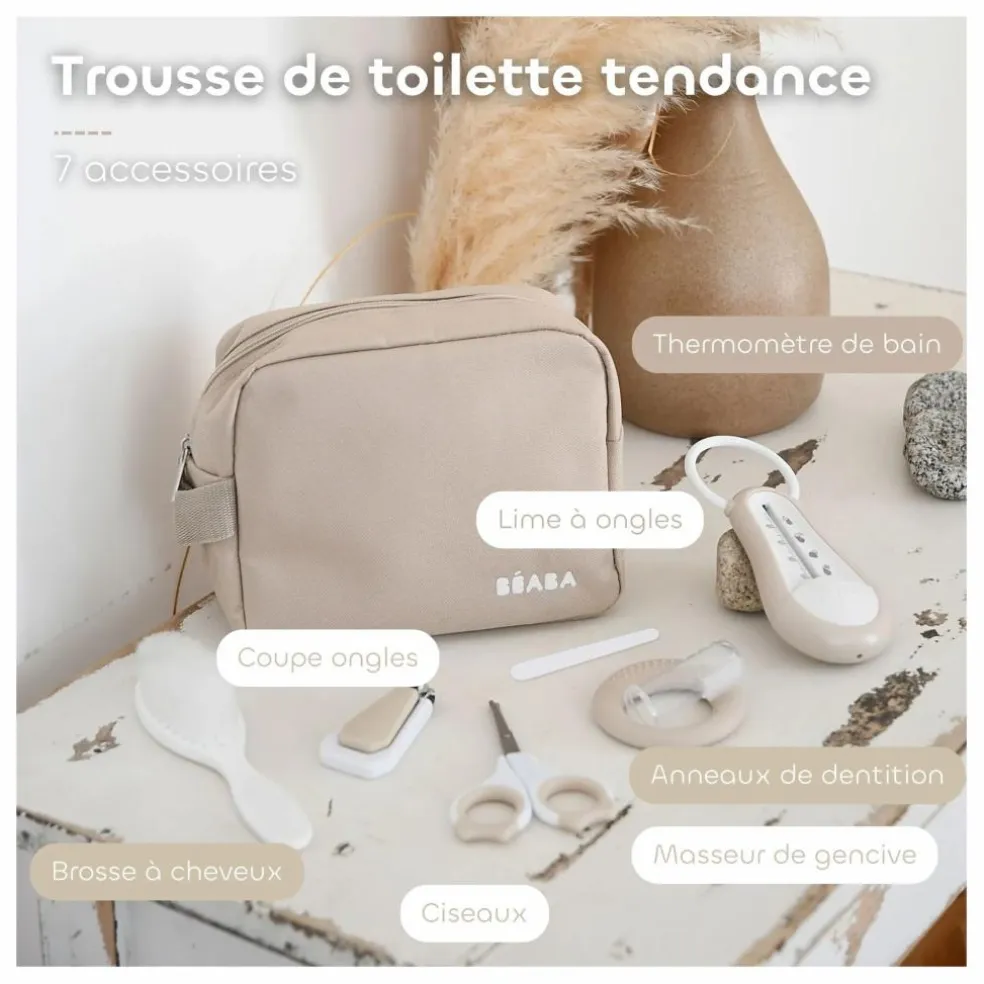 Trousse de toilette avec 7 accessoires | Argile