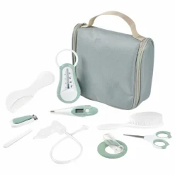 Trousse de toilette avec 10 accessoires | Sauge