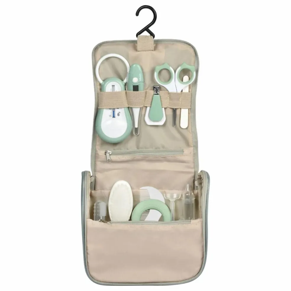 Trousse de toilette avec 10 accessoires | Sauge