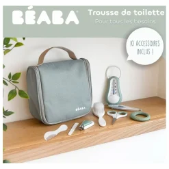 Trousse de toilette avec 10 accessoires | Sauge