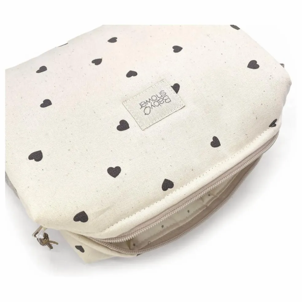 Trousse de toilette Camila Cœurs | Blanc