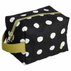 Trousse de toilette Cube à pois en coton bio Mia | Caviar