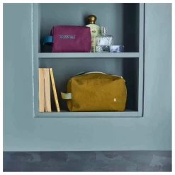 Trousse de toilette Cube en coton bio Iona | Gold