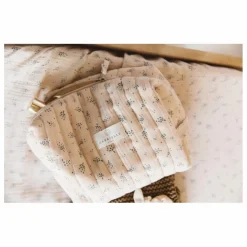 Trousse de toilette en coton bio | Beige