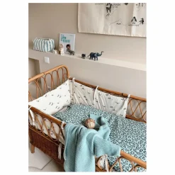 Trousse de toilette en éponge Vic rayée | Bleu ciel