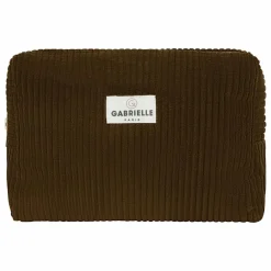 Trousse de toilette en velours côtelé | Vert olive