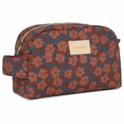 Trousse de toilette imperméable Hyde Park Maroon Poppies | Brique