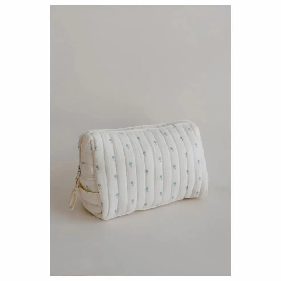 Trousse de toilette Periwinkle en coton bio | Bleu