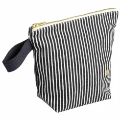 Trousse de toilette rayée en coton bio Mia | Caviar