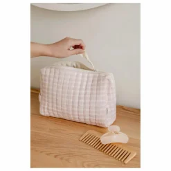 Trousse de toilette Rosewater en coton bio | Rose pâle