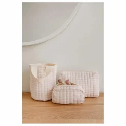 Trousse de toilette Rosewater en coton bio | Rose pâle