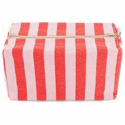 Trousse de toilette Vic rayée | Rouge