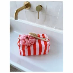Trousse de toilette Vic rayée | Rouge