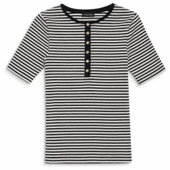 T-shirt Alessia Rayures | Noir