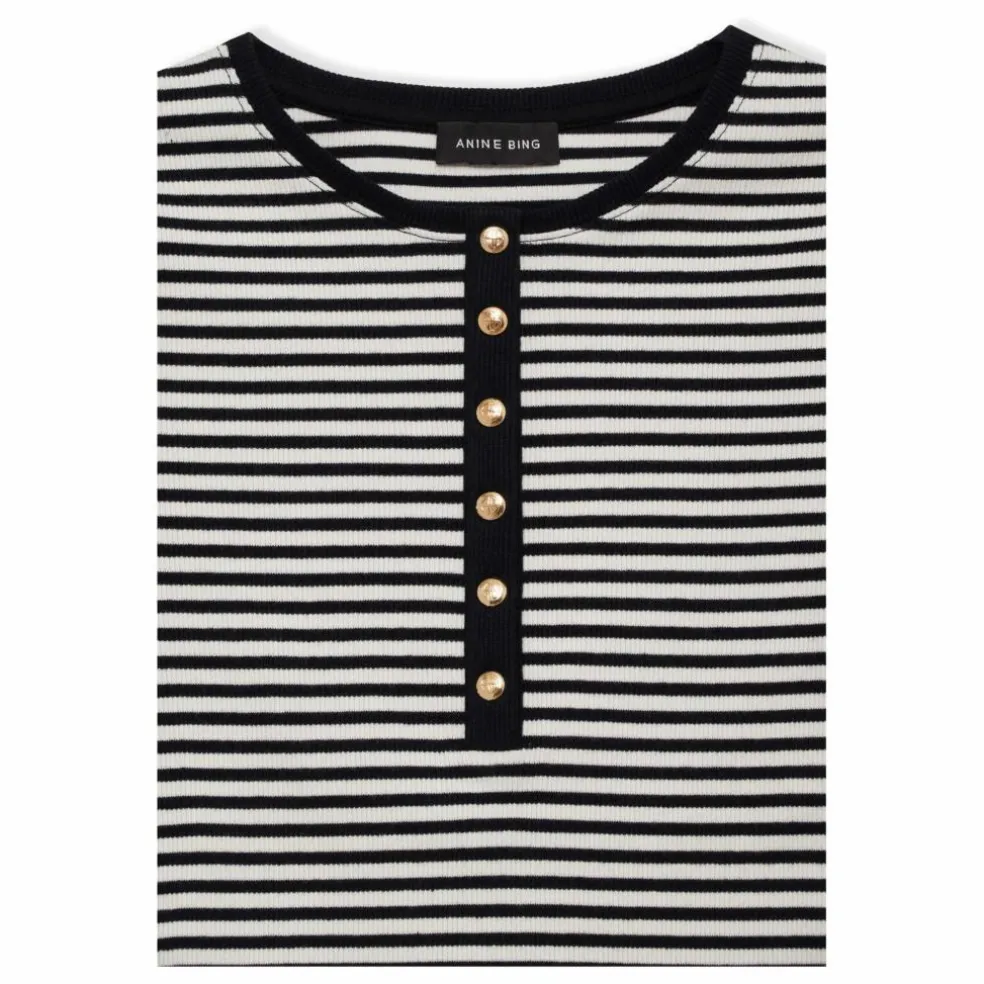 T-shirt Alessia Rayures | Noir