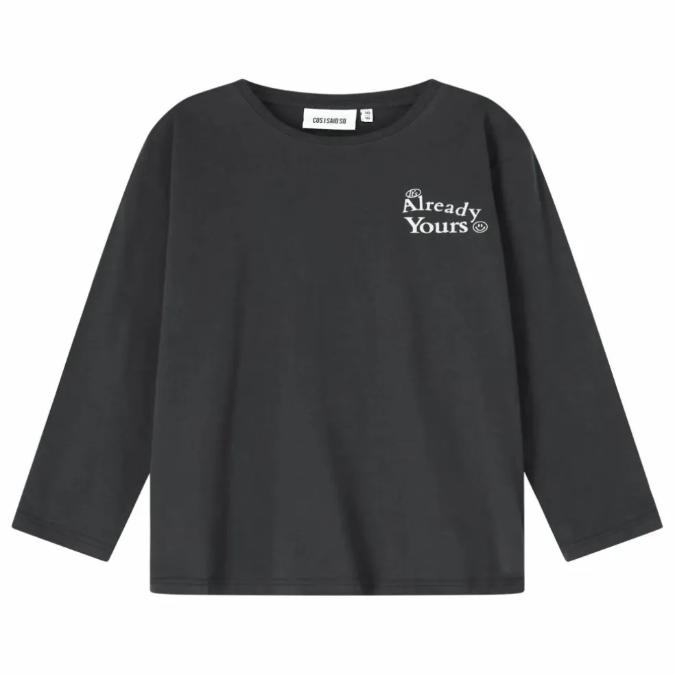 T-shirt Already Yours Smiley Coton Bio | Noir