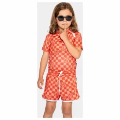 T-shirt Anti-UV Checkered Love Fibres Recyclées | Corail