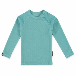 T-Shirt Anti-UV Côtelé | Turquoise