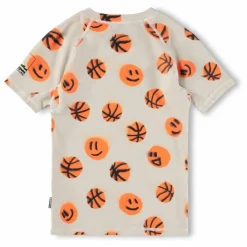 T-shirt Anti-UV Neptune Basketballs Fibres Recyclées | Beige