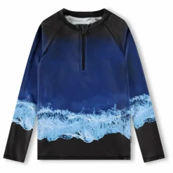 T-shirt Anti-UV Noble Vagues Fibres Recyclées | Bleu marine