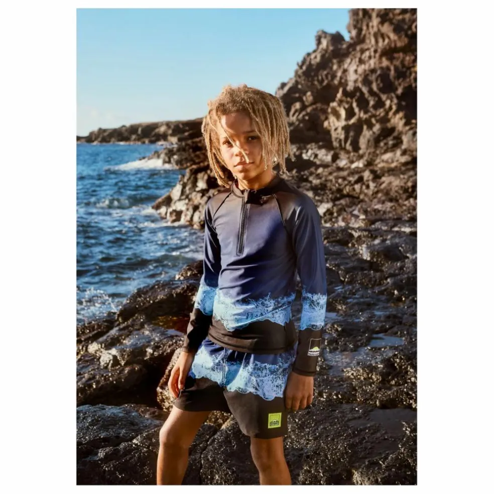 T-shirt Anti-UV Noble Vagues Fibres Recyclées | Bleu marine