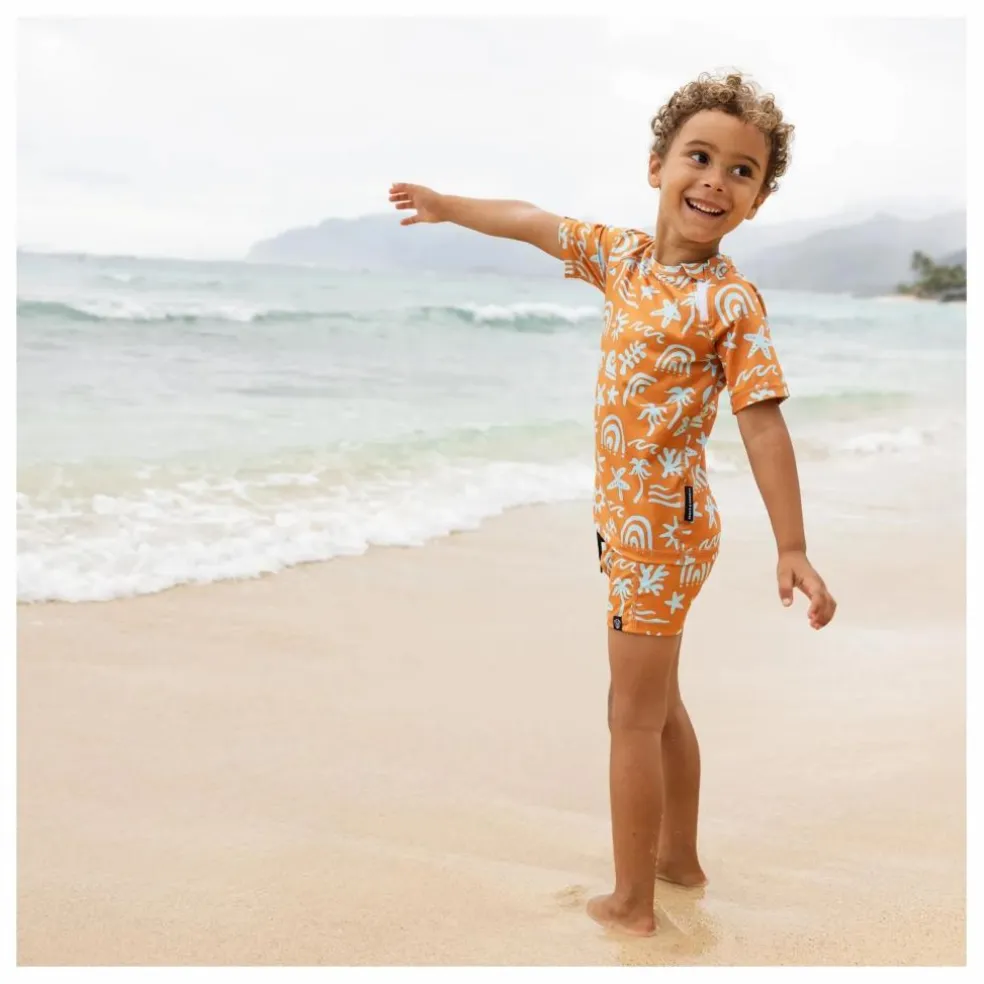 T-shirt Anti-UV Tropical Vibes Fibres Recyclées | Orange