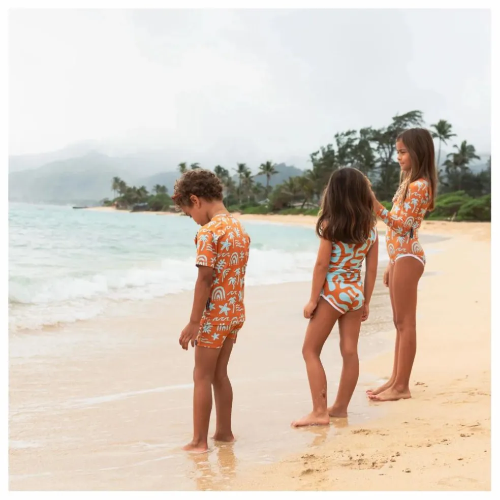 T-shirt Anti-UV Tropical Vibes Fibres Recyclées | Orange