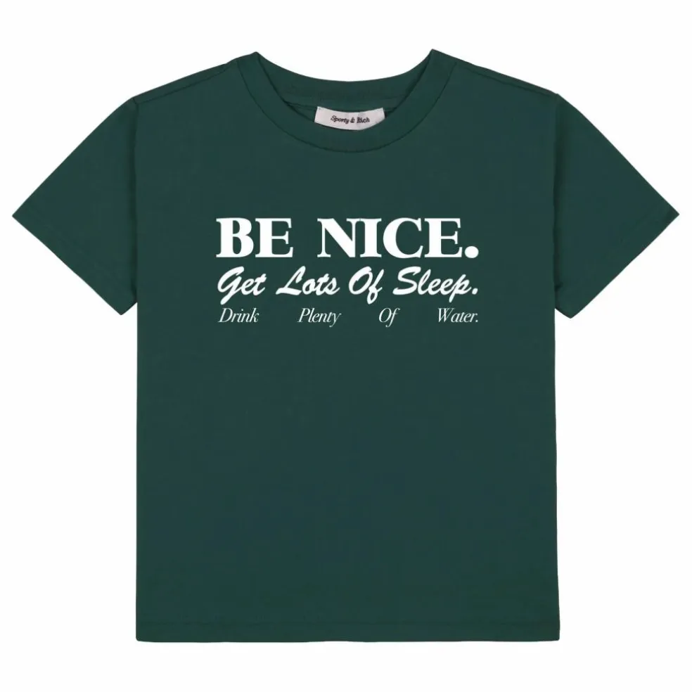 T-shirt Be Nice Coton Recyclé | Vert foncé